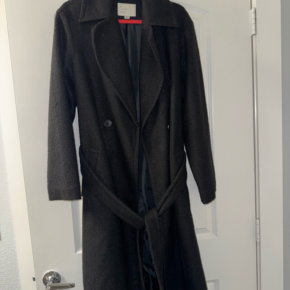 a new day Black Trench Coat